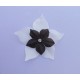 Pin's fleur de soie ivoire chocolat