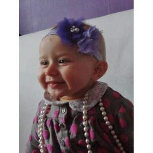 Bandeau de tête pour mini princesse violet parme
